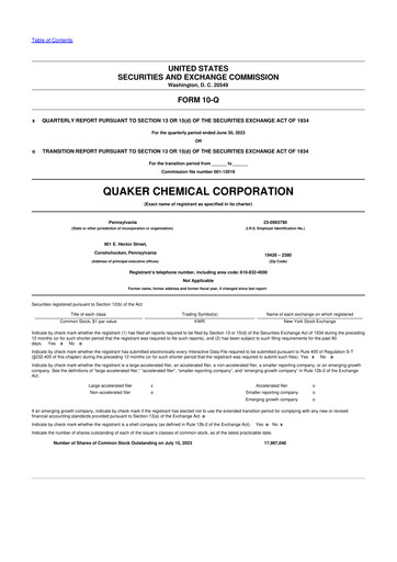 Thumbnail Quaker Houghton 10-Q Quarterly Report FY2023 