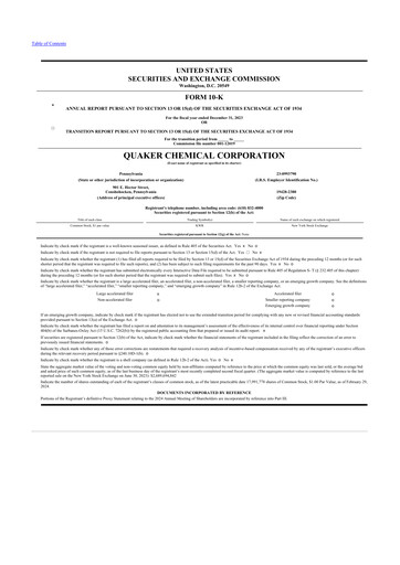 Thumbnail Quaker Houghton 10-K Annual Report 2023