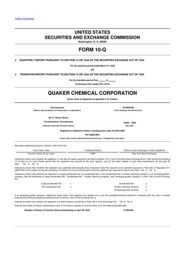 Thumbnail Quaker Houghton 10-Q Quarterly Report FY2024 