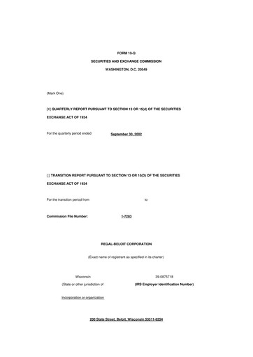 Thumbnail Regal Rexnord 10-Q Quarterly Report FY 