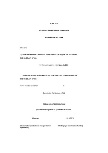 Thumbnail Regal Rexnord 10-Q Quarterly Report FY 