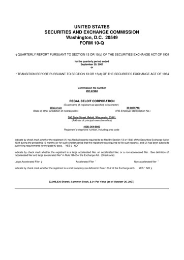 Thumbnail Regal Rexnord 10-Q Quarterly Report FY 