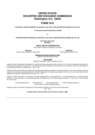 Thumbnail Regal Rexnord 10-Q Quarterly Report FY 