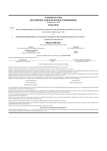 Thumbnail Royal Gold
 10-K Annual Report 2024