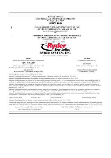 Thumbnail Ryder
 10-K Annual Report 2017