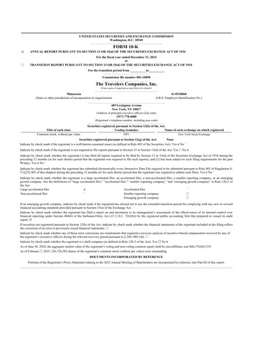 Thumbnail The Travelers Companies 10-K Annual Report 2024