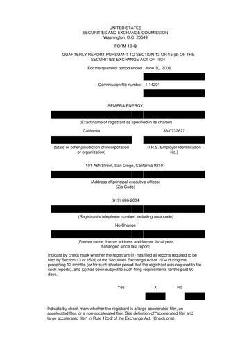 Vorschaubild Sempra 10-Q Quartalsbericht  