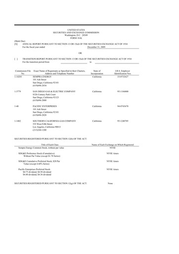 Thumbnail Sempra 10-K Annual Report 