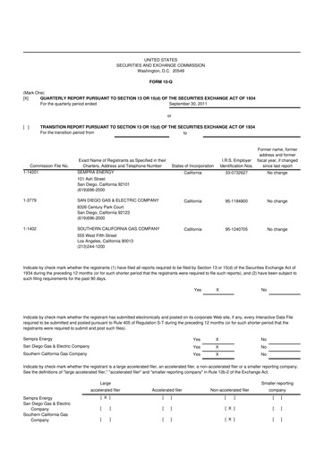 Vorschaubild Sempra 10-Q Quartalsbericht  