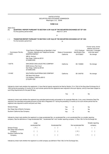 Vorschaubild Sempra 10-Q Quartalsbericht  