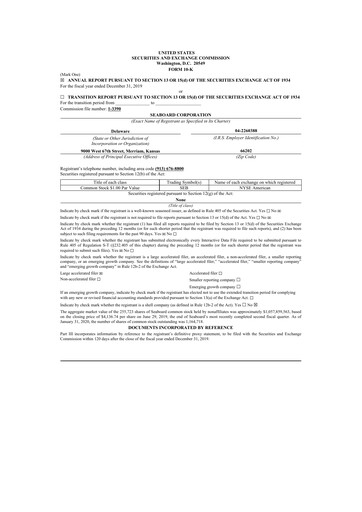 Thumbnail Seaboard Corporation 10-K Annual Report 2019