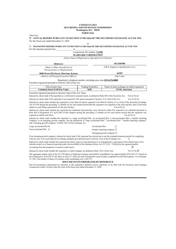 Thumbnail Seaboard Corporation 10-K Annual Report 2020