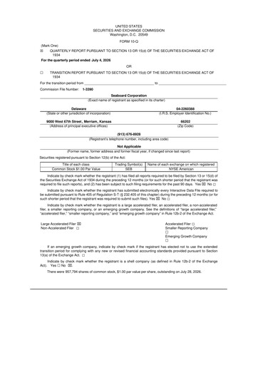 Thumbnail Seaboard Corporation 10-Q Quarterly Report FY2026 