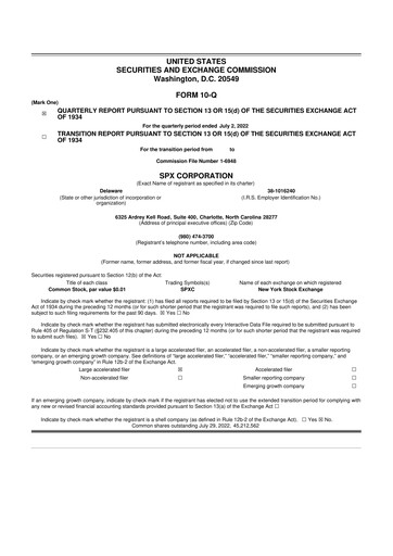 Thumbnail SPX Technologies 10-Q Quarterly Report FY2022 