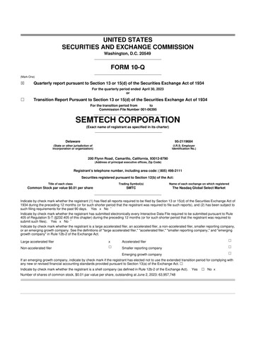 Vorschaubild Semtech 10-Q Quartalsbericht 2024 