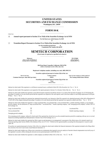 Thumbnail Semtech 10-K Annual Report 2025