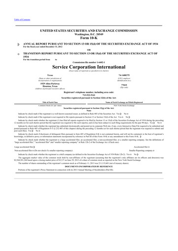 Thumbnail Service Corporation International
 10-K Annual Report 2012