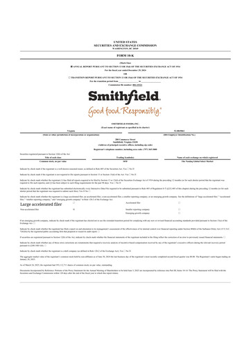 Thumbnail Smithfield Foods 10-K Annual Report 2024