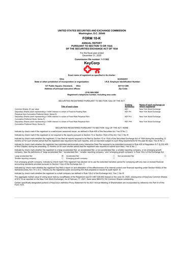 Thumbnail KeyCorp (KeyBank) 10-K Annual Report 2020