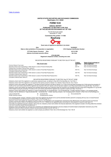 Thumbnail KeyCorp (KeyBank) 10-K Annual Report 2022