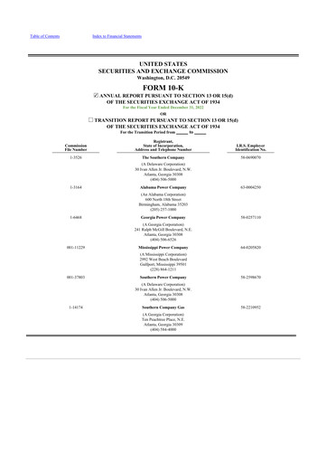 Thumbnail Southern Company 10-K Annual Report 2022