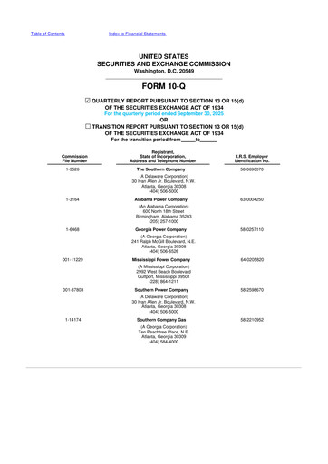 Thumbnail Southern Company 10-Q Quarterly Report FY2025 