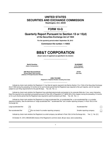 Thumbnail Truist Financial Corporation 10-Q Quarterly Report FY2012 