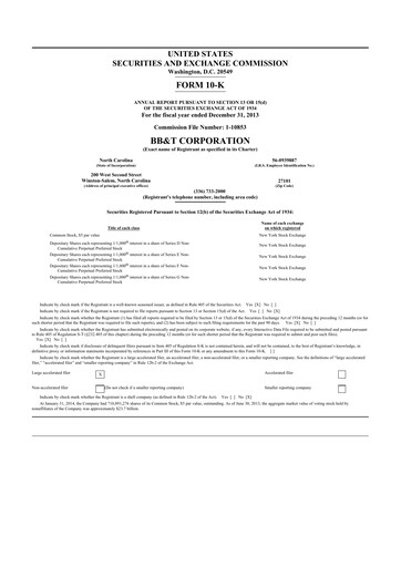 Thumbnail Truist Financial Corporation 10-K Annual Report 2013