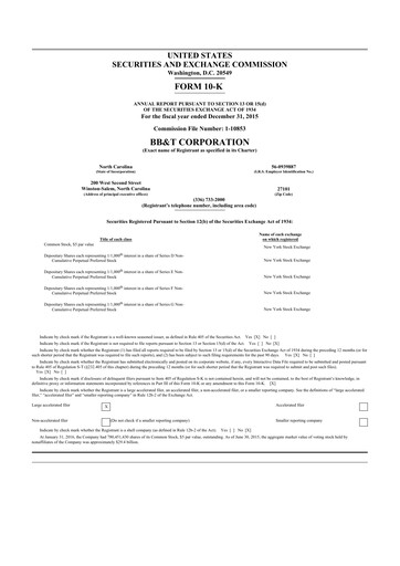 Thumbnail Truist Financial Corporation 10-K Annual Report 2015