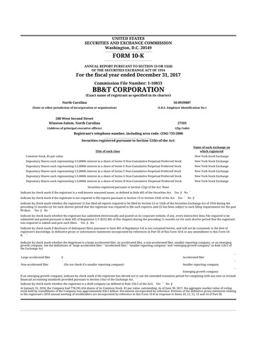 Thumbnail Truist Financial Corporation 10-K Annual Report 2017