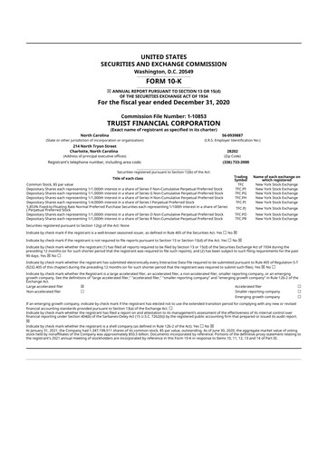 Thumbnail Truist Financial Corporation 10-K Annual Report 2020