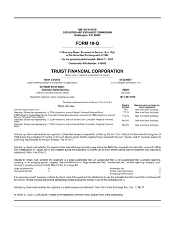 Thumbnail Truist Financial Corporation 10-Q Quarterly Report FY2025 