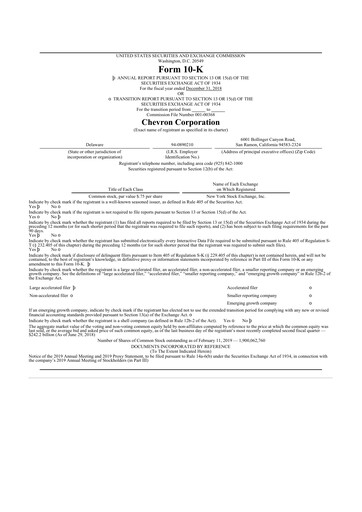 Thumbnail Chevron 10-K Annual Report 2018