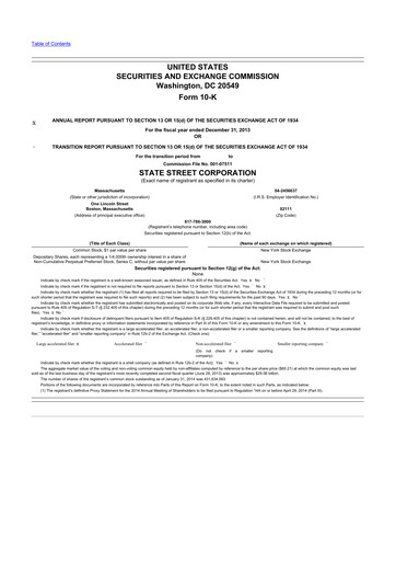 Thumbnail State Street Corporation
 10-K Annual Report 2013