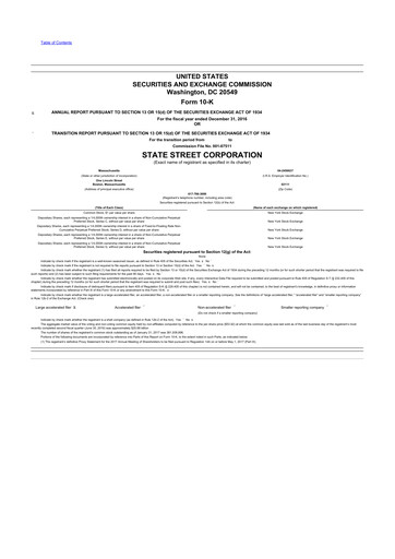 Thumbnail State Street Corporation
 10-K Annual Report 2016