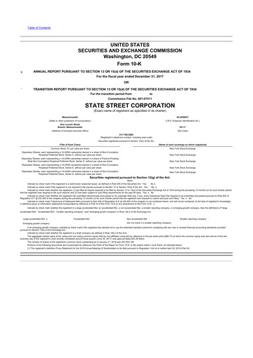 Thumbnail State Street Corporation
 10-K Annual Report 2017