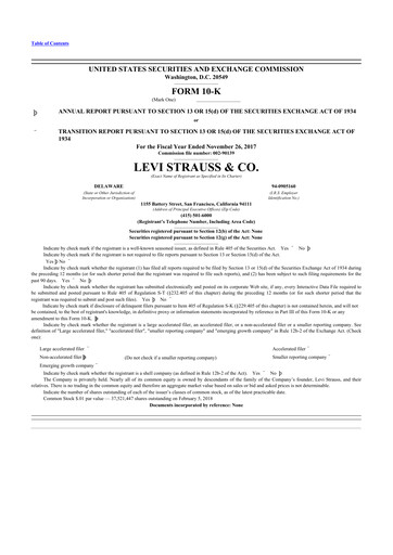 Vorschaubild Levi Strauss & Co. 10-K Jahresbericht 2017