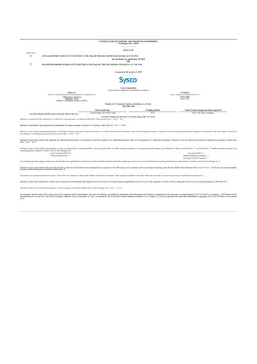 Thumbnail Sysco 10-K Annual Report 2024