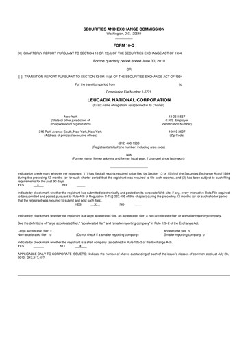 Thumbnail Jefferies Financial Group
 10-Q Quarterly Report FY2010 