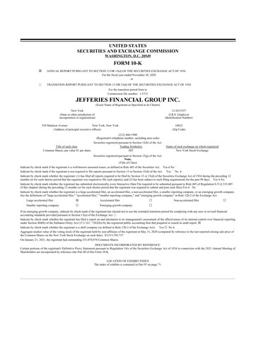 Thumbnail Jefferies Financial Group
 10-K Annual Report 2020