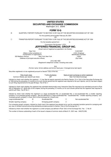 Thumbnail Jefferies Financial Group
 10-Q Quarterly Report FY2021 