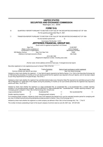 Thumbnail Jefferies Financial Group
 10-Q Quarterly Report FY2021 