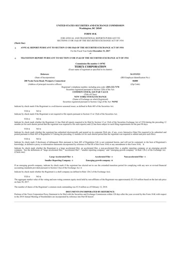 Thumbnail Terex
 10-K Annual Report 2017