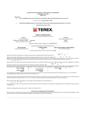 Thumbnail Terex
 10-K Annual Report 2021