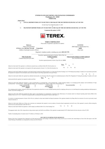 Thumbnail Terex
 10-K Annual Report 2023