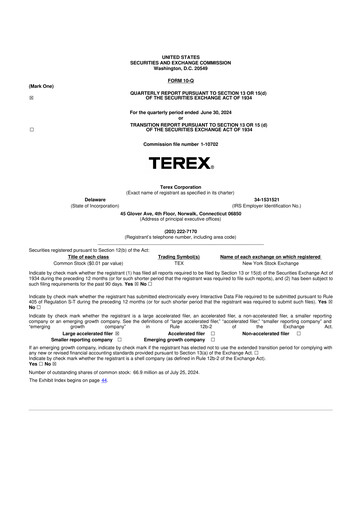 Thumbnail Terex
 10-Q Quarterly Report FY2024 