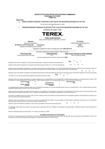 Thumbnail Terex
 10-K Annual Report 2025