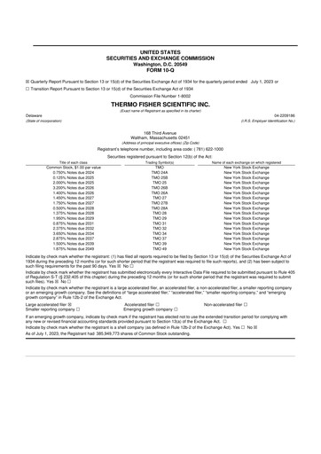 Thumbnail Thermo Fisher Scientific 10-Q Quarterly Report FY2023 