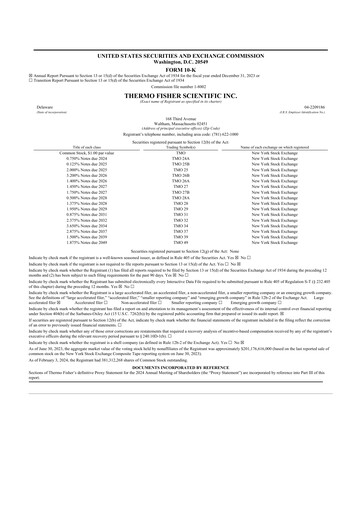 Thumbnail Thermo Fisher Scientific 10-K Annual Report 2023