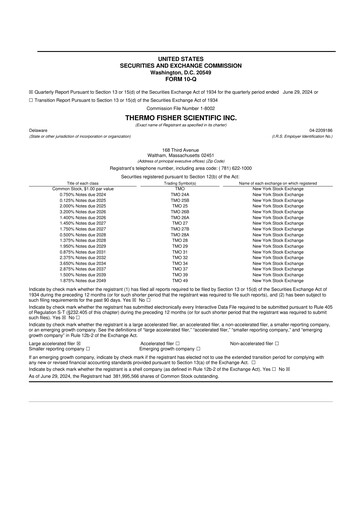 Thumbnail Thermo Fisher Scientific 10-Q Quarterly Report FY2024 